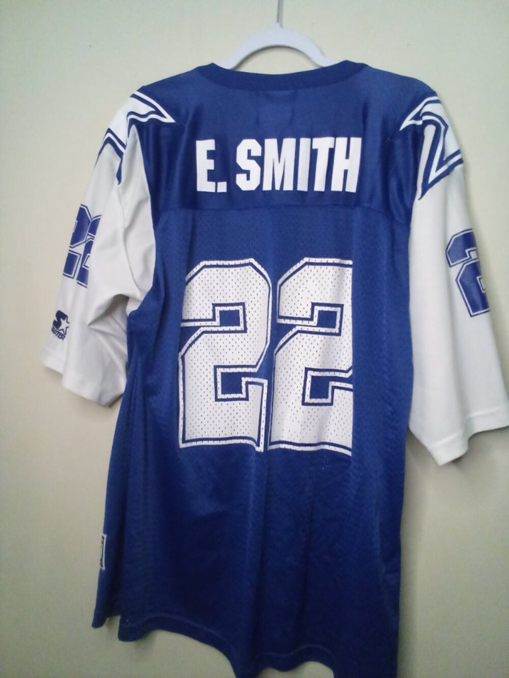 Vintage 1995 Starter Dallas Cowboys Jersey Men XL Emmitt Smith #22 Blue White - Picture 11 of 14